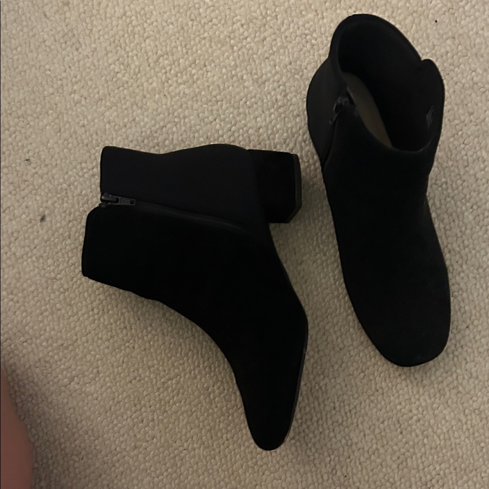 Clarks Black Suede Ankle Booties - Picture 4 of 5
